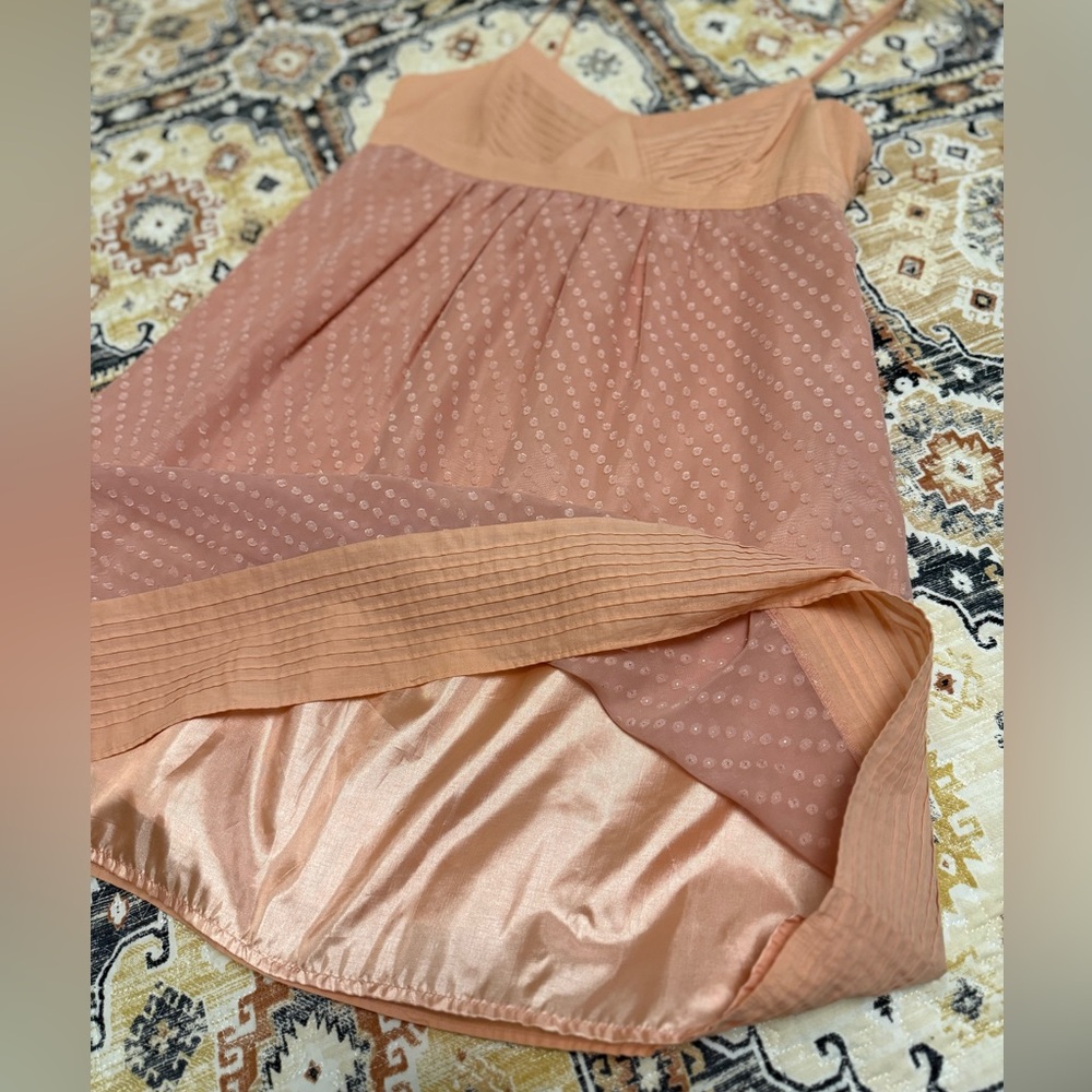 Forever 21 Medium Baby Doll Dress With Spaghetti Straps And Sheer Polka Dots. - Picture 8 of 16